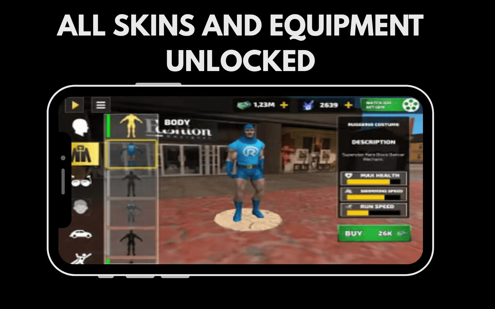 all skins and equipment unlocked